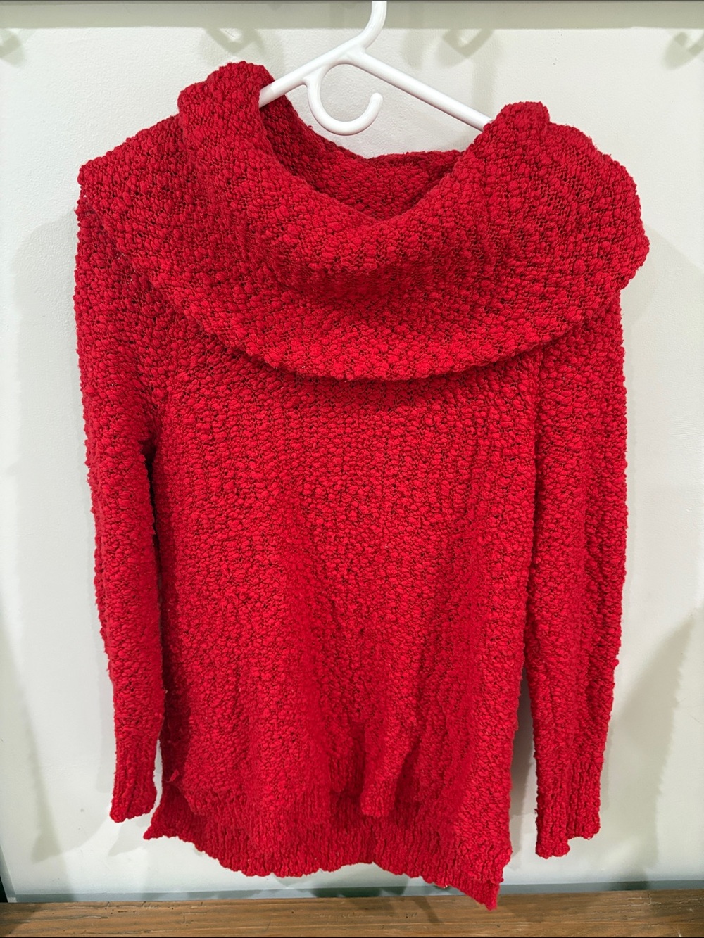 Liz Claiborne Bright Red Cowl-Neck Sweater